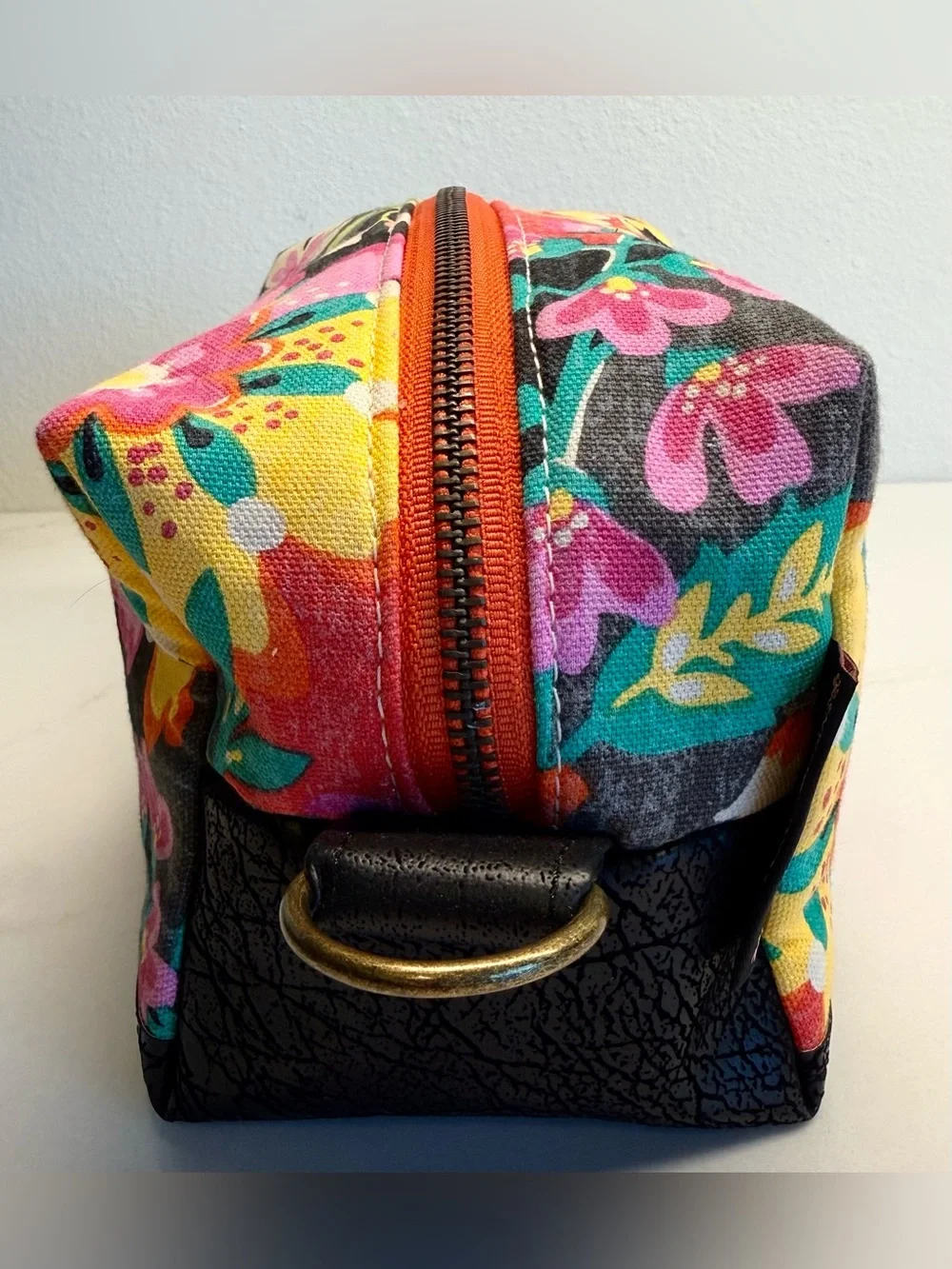 Rebecca Scott Designs Kinley Cube Retired Floral Cosmetic Travel Bag